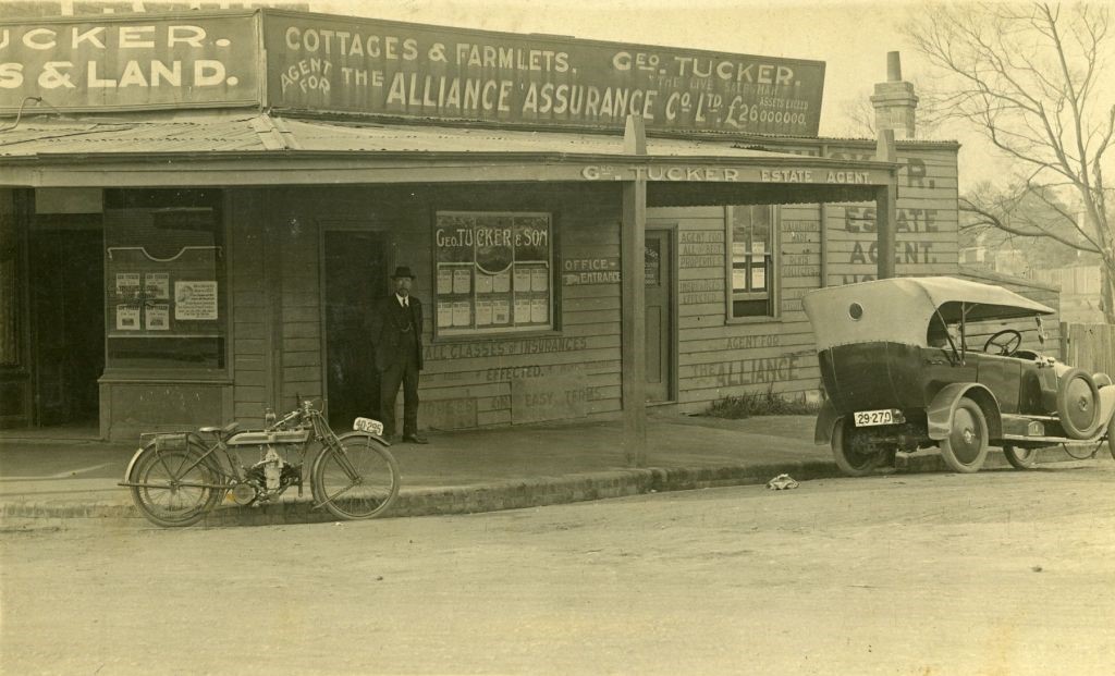 Tucker's weatherboard building, late 1800s
